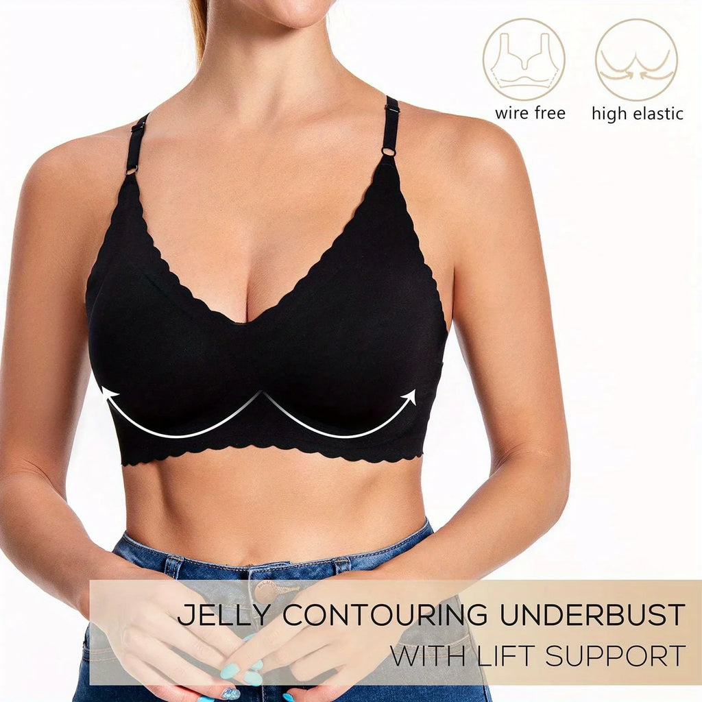 3pcs Women's Sexy Backless Push Up Bra U Shape Adjustable Straps Seamless Nylon Underwear High Support Hand Wash
