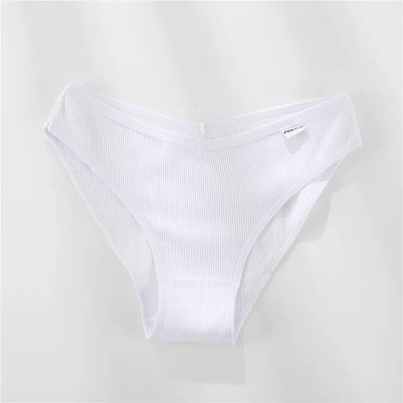 FINETOO Women Cotton Panties Female Sexy V Wasit Briefs Pantys Ladies Breathable Underwear Girls M-2XL Intimates Lingerie Soft