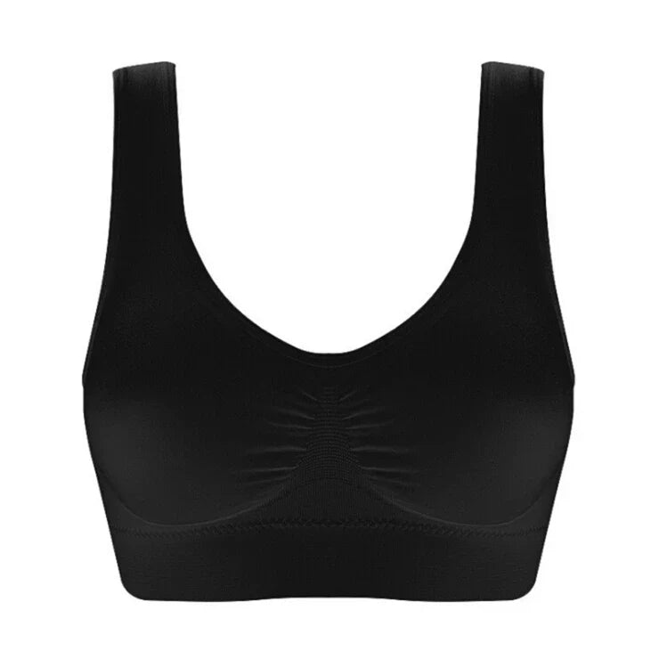 Women Wireless Sports Bra Fitness Running Vest Gym Workout Underwear Padded Tops Bralette Breathable Brassiere Push Up Bras