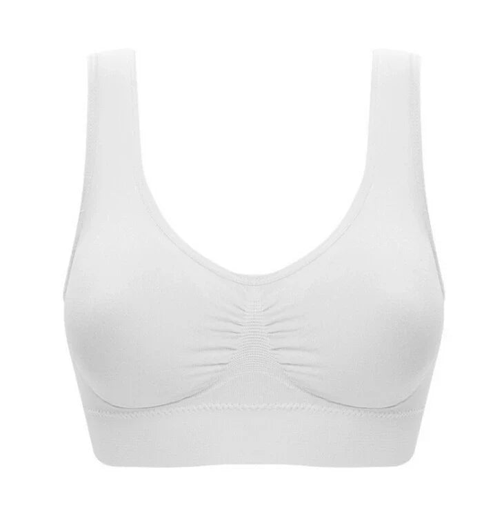 Women Wireless Sports Bra Fitness Running Vest Gym Workout Underwear Padded Tops Bralette Breathable Brassiere Push Up Bras