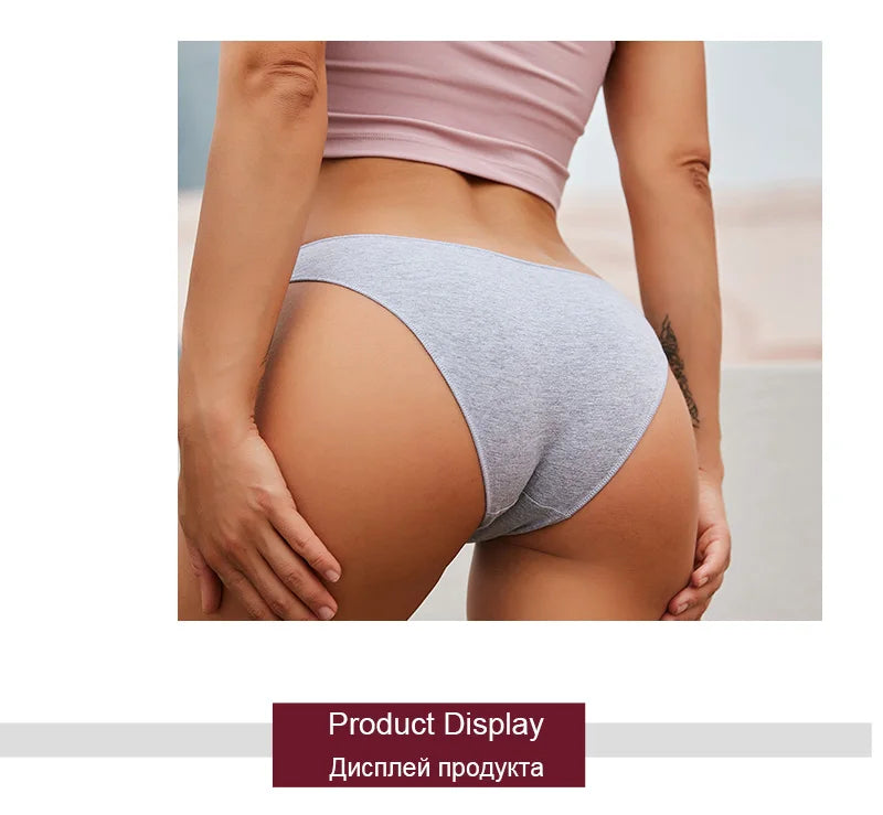 FINETOO M-2XL Cotton Panties for Women Sexy Low Waist Briefs Female Breathable Underwear Girl Intimates Lingerie Solid Color New