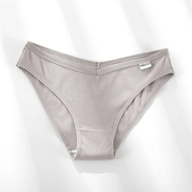 FINETOO Women Cotton Panties Female Sexy V Wasit Briefs Pantys Ladies Breathable Underwear Girls M-2XL Intimates Lingerie Soft