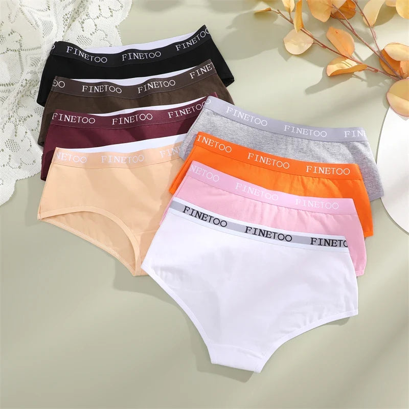 3Pcs Women's Cotton Briefs Letter Belt Underwear Women Panties Sexy Breathable Briefs Female Stretch Ladies Soft Lingerie
