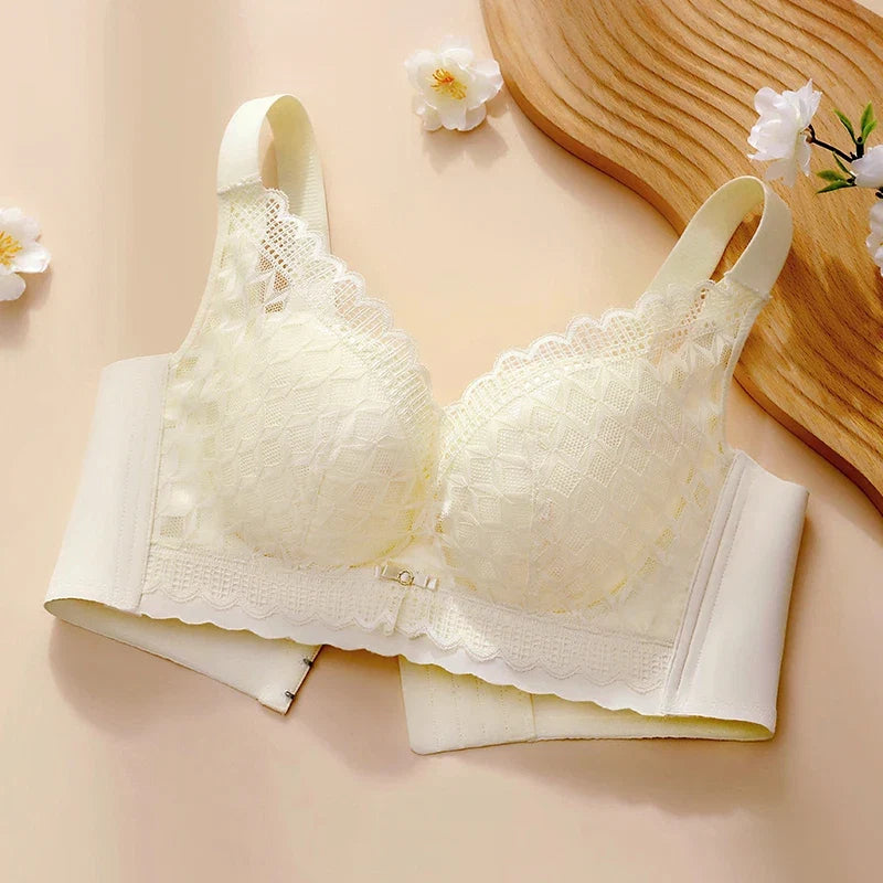 Women's Full Coverage Wire Free Bra Non-Foam Lace Bra Thin Sexy Lace Bra Plus Size 36-46CDE Push Up for Women Thin Latex Bra 46E