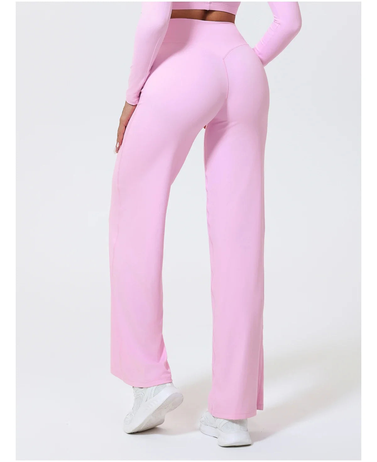 Hearuisavy Women Straight-Leg Sports Pants Gym Clothing Naked Feeling Compression Wide Leg Yoga Leggings Pilates Fitness Tights