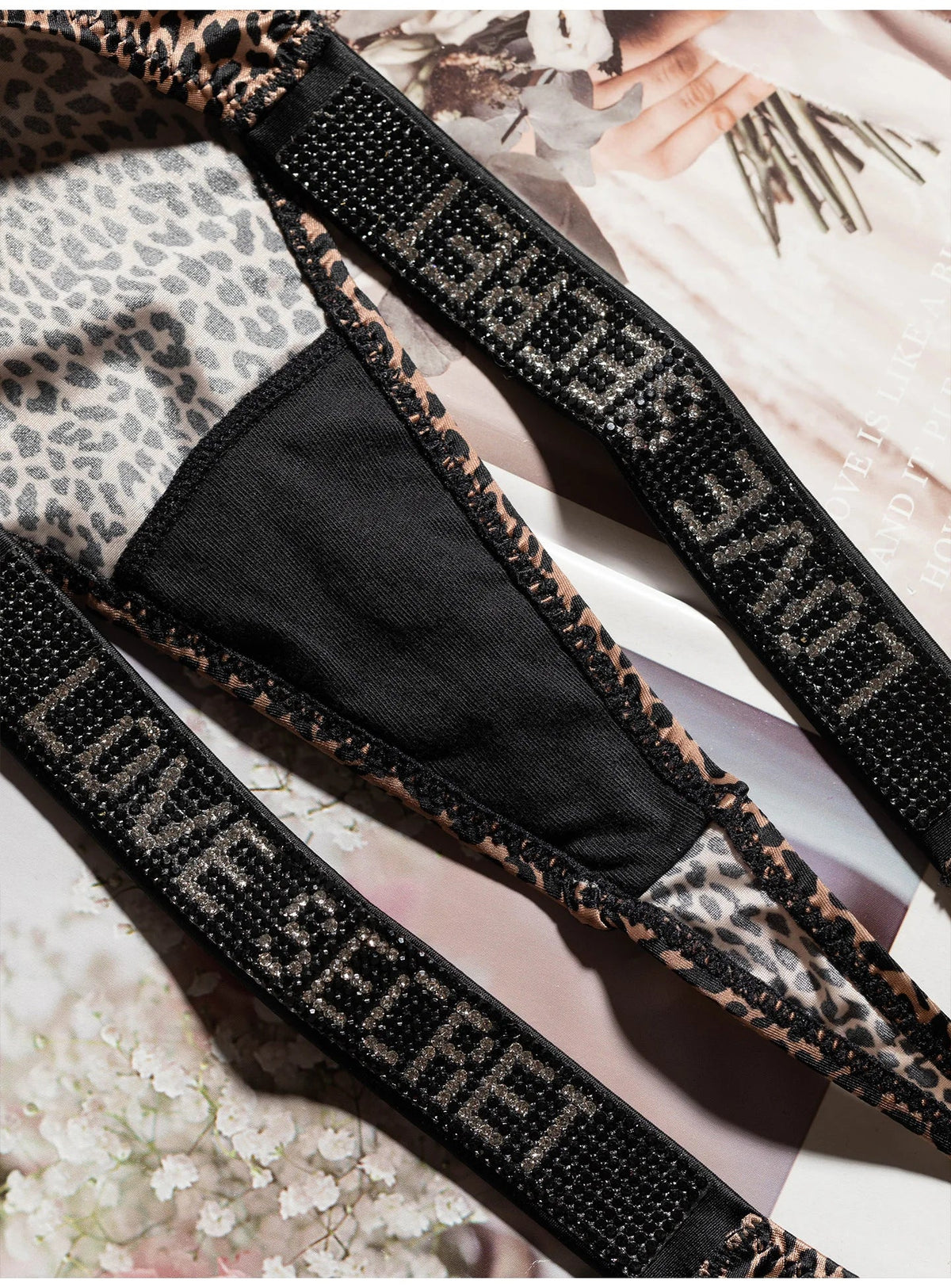 Letter Sexy Panties Women Thongs Rhinestones Diamonds G-string Sports Thong Low Waist Shorts Briefs T-back Fitness S-XL