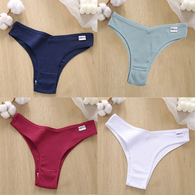 4Pcs/Set Cotton Panties Low Rise Briefs Women Underwear Bikini Ladies Sexy Underpants Female Intimates Girls Lingerie 2022 Hot