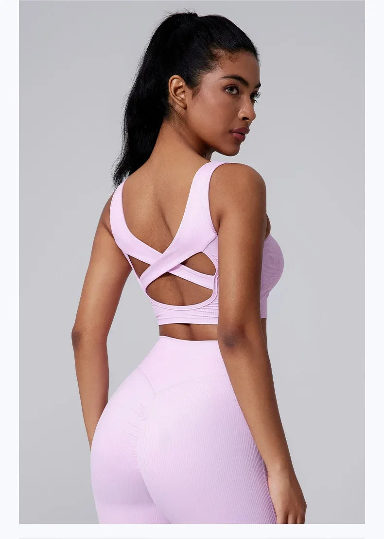 Women Yoga Suit Tracksuit Sports Bra High Waist Legging Shorts Outfit Gym Set Fitness Running Workout Clothes Push Up Sportswear