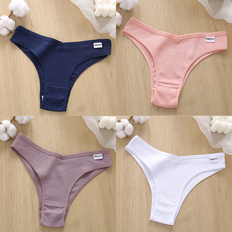 4Pcs/Set Cotton Panties Low Rise Briefs Women Underwear Bikini Ladies Sexy Underpants Female Intimates Girls Lingerie 2022 Hot