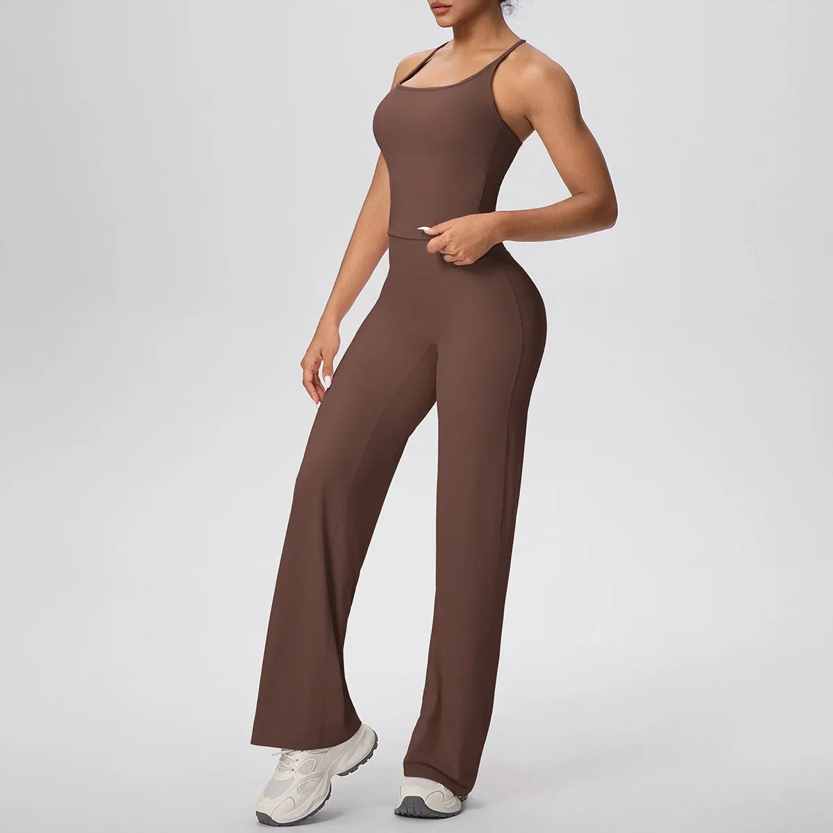 Yoga Set 2PCS Women Tracksuit Nude Feeling Workout Sets Gym Clothes Push Up Fitness Running Sportswear Sport Vest Leggings Suit