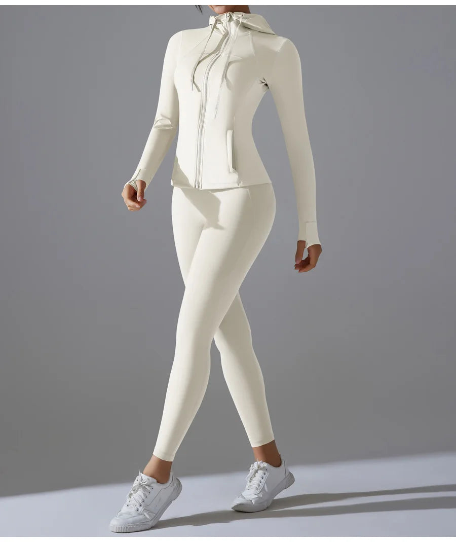 New Yoga Set 2PCS Sports Outfits Women Clothes Fitness Tracksuit Gym Legging Workout Long Sleeved Female Yoga Suit Sportswear