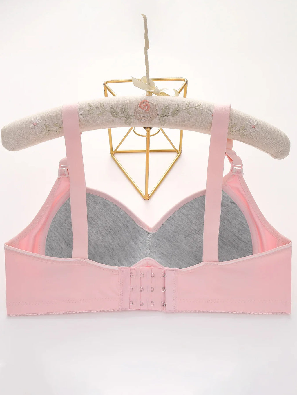 6pcs Seamless Tassel Decor Wireless Women Bra Push-Up - Adjustable Strap, Soft Colors Black/Pink/Beige/Light Blue/Mint Green