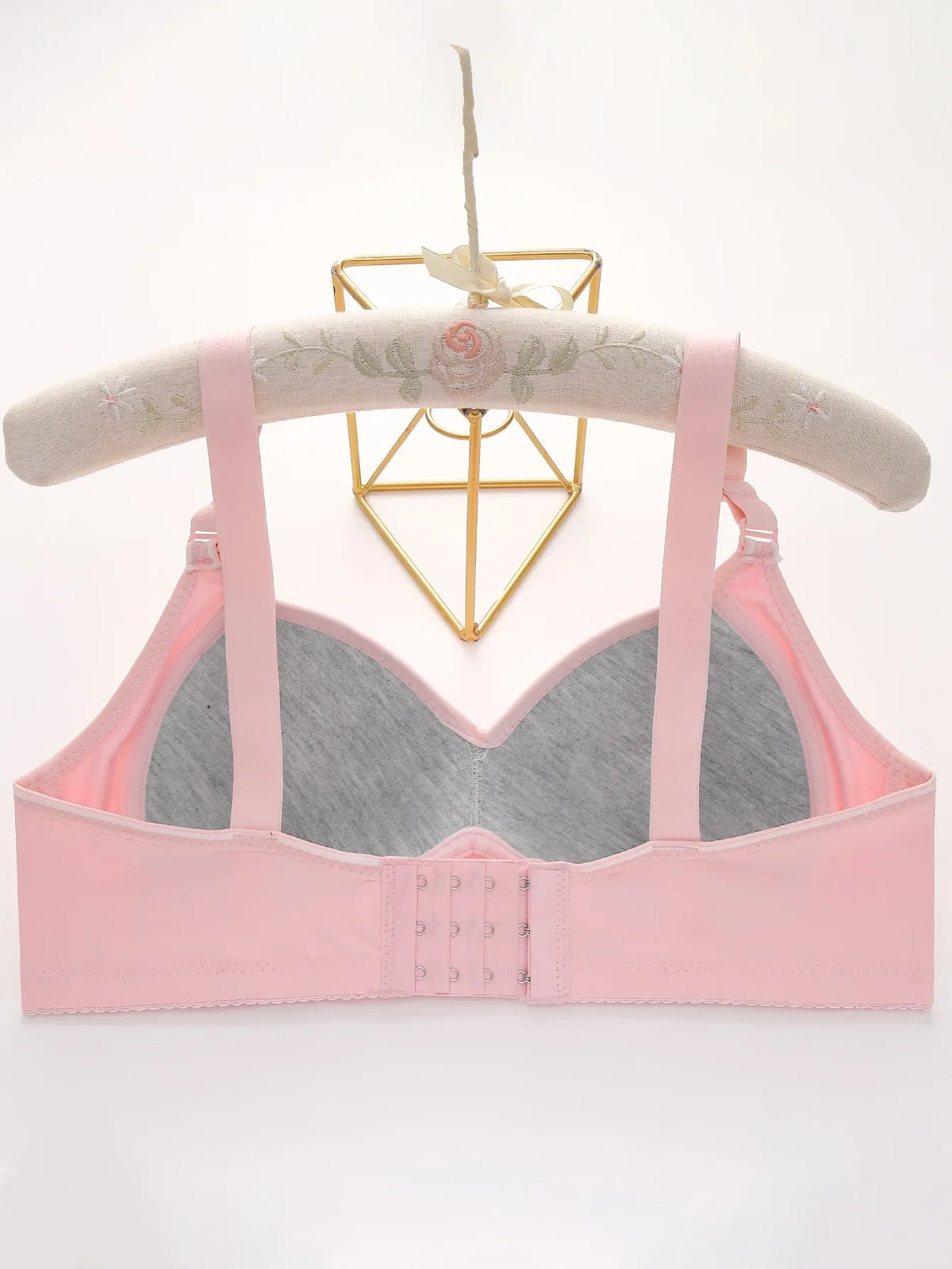 6pcs Seamless Tassel Decor Wireless Women Bra Push-Up - Adjustable Strap, Soft Colors Black/Pink/Beige/Light Blue/Mint Green