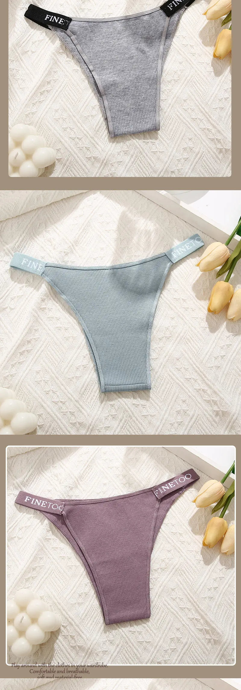 Sexy Women Cotton Brazilian panties Breathable Low Waist Female Underwear Soft Solid Color Intimates High Elastic Lingerie