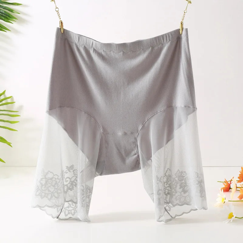 60-115 KG Plus Size Safety Short Pants Summer Women Seamless Underskirt Shorts Anti Rub Thigh Boyshorts Sexy Lace Women Boxers