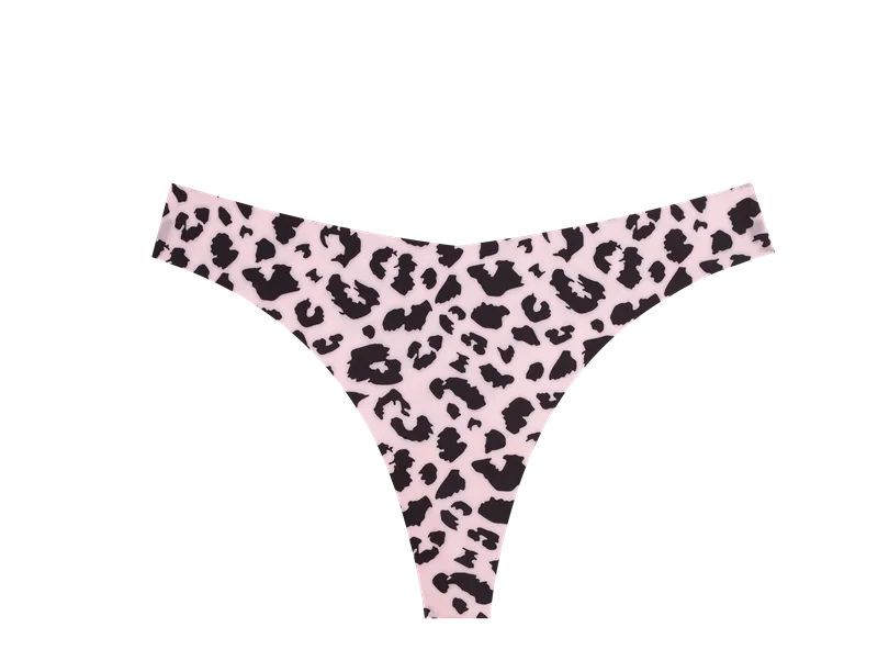 5Pcs Women Ultra-thin Seamless G-string Seamless Print Thongs Sexy Panties Ladies Soft Cute Thongs Female S-XL T-Back Panties