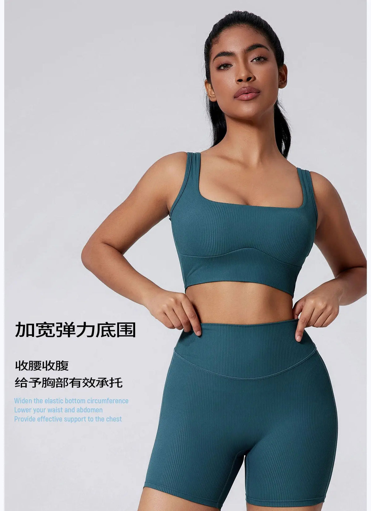 Women Yoga Suit Tracksuit Sports Bra High Waist Legging Shorts Outfit Gym Set Fitness Running Workout Clothes Push Up Sportswear