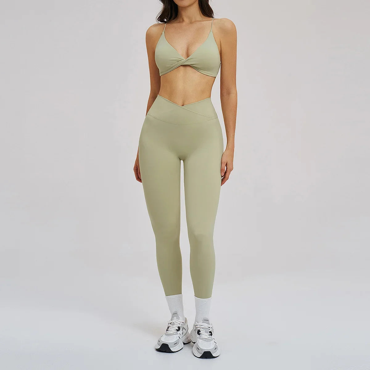 2PCS Yoga Suit Sports Set Women Fitness Quick-Drying Gym Tracksuit Running Nude Feeling Workout Outfit Sport Bra Leggings Suit