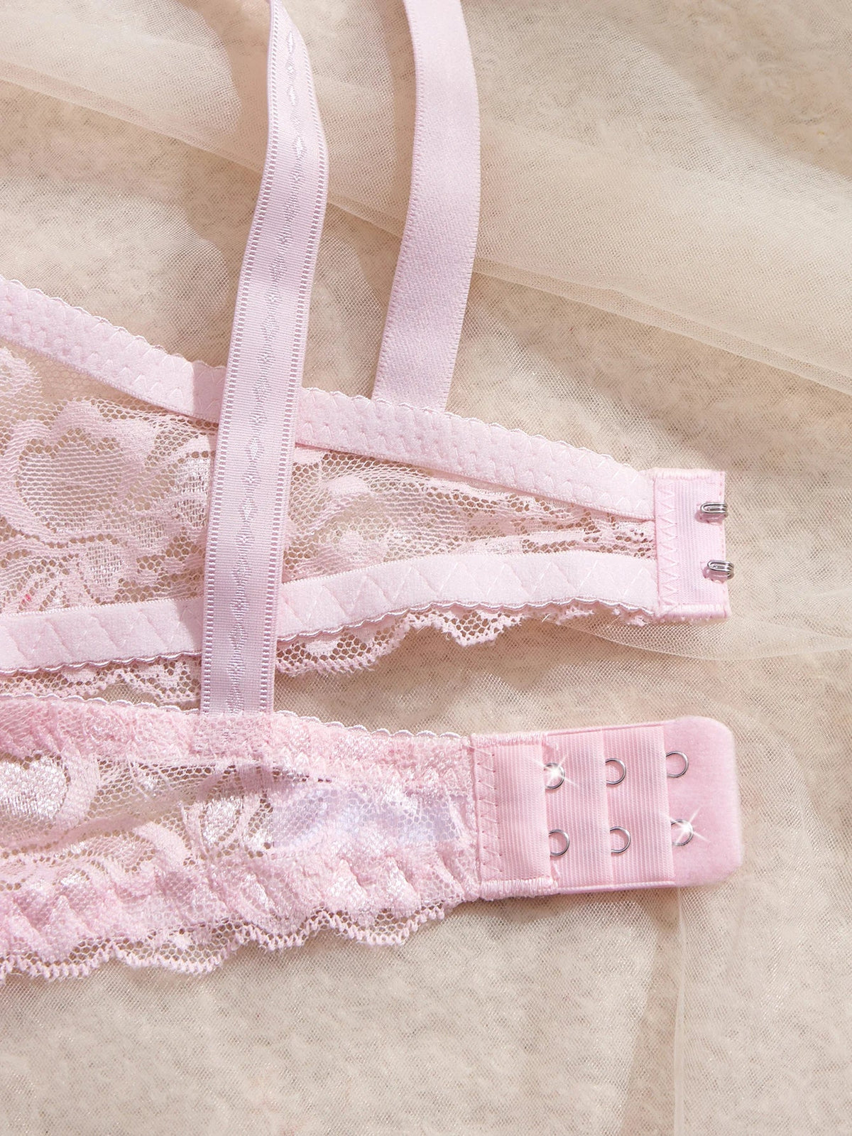 3PCS Lace Women's Underwear Set Sexy Mesh Lace Push-Up Bra Stylish Comfy Underwire Lingerie Bra for Women