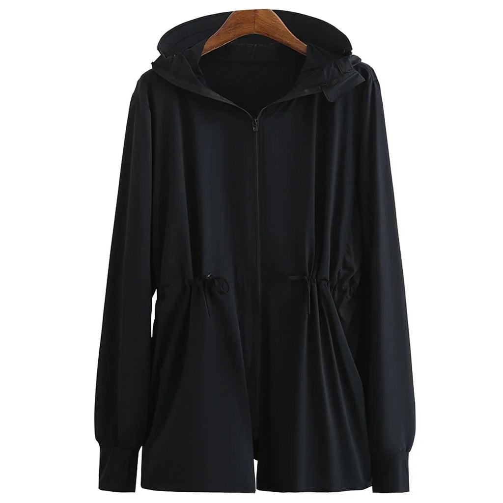 Ice Silk Long Sleeve Sunscreen Clothing 3XL 4XL UPF 50+ UV Protection Thin Breathable Sun-Proof Coat Ice Silk Sunscreen Jacket