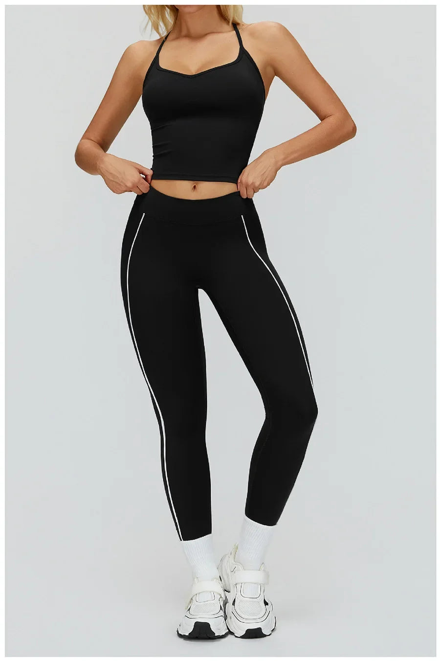 Women Yoga Set 2/3PCS Gym Clothes Long Sleeved Sportswear Yoga Suits Fitness Tracksuits Sport Outfits Crop Tank Bra Gym Leggings