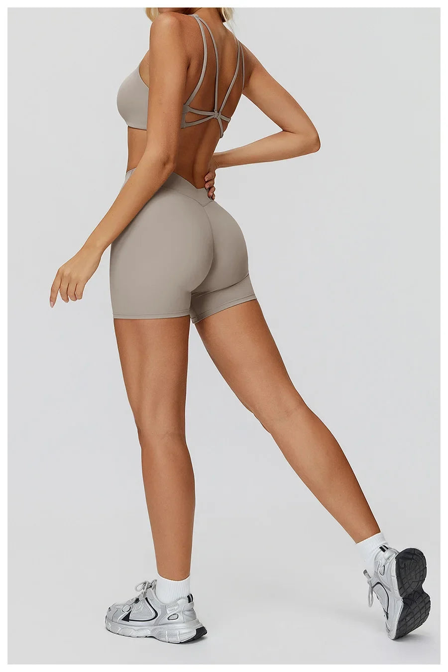 Women Yoga Suit Tracksuit Sports Bra High Waist Legging Shorts Outfit Gym Set Fitness Running Workout Clothes Push Up Sportswear
