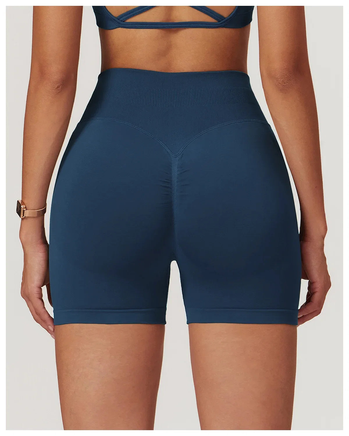 High Waist Shorts Seamless Yoga Shorts Workout Fitness Lift Peach Butt Fitness Tight Gym Running Body Shaper Pants Ribbed Shorts