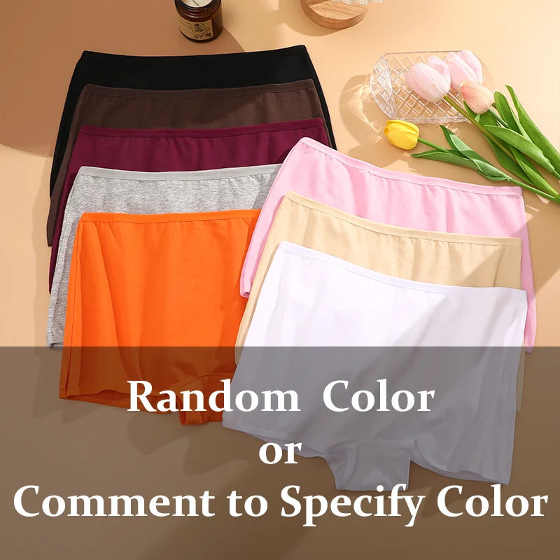 3PCS Women's  Cotton Seamless Panties Sports Boxers Underwear Female Solid Color Briefs Cozy Lingerie Intimate Underpants XS-XL