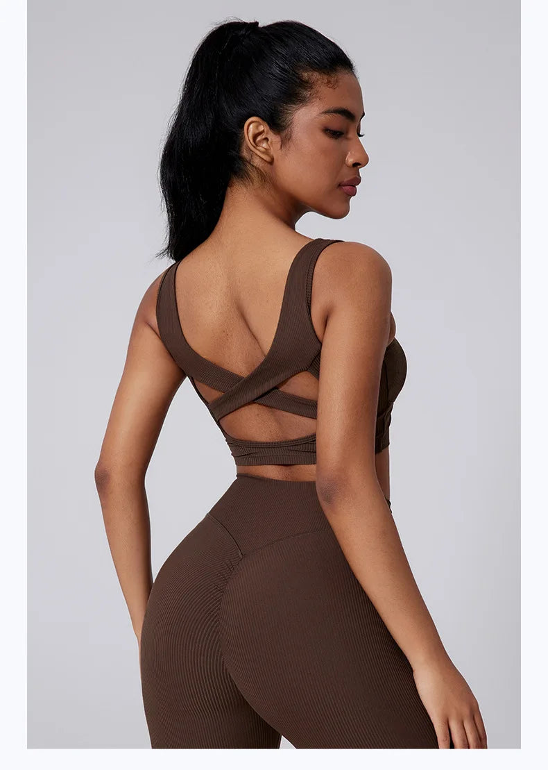 Women Yoga Suit Tracksuit Sports Bra High Waist Legging Shorts Outfit Gym Set Fitness Running Workout Clothes Push Up Sportswear