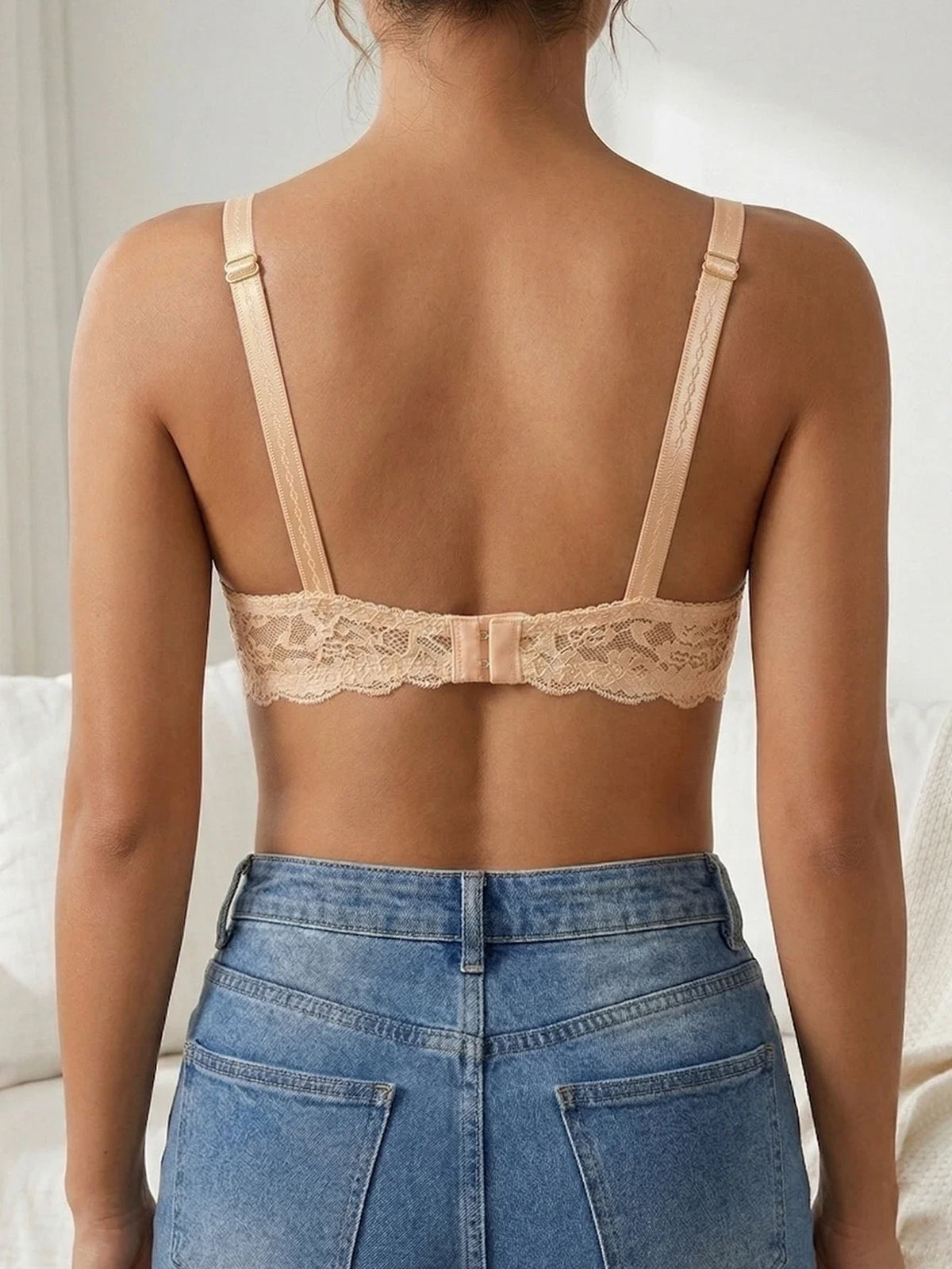1PCS Floral Lace Woman Bra Mesh Push Up Bra French Underwire Underwear Comfortable Thin Cup Bra Women