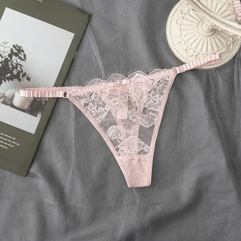 2026New Women's Sexy Lace Panties Smooth Low-Waisted Sexy Women Thong, Fashion, Breathable, With Rhinestones Panties Underwear