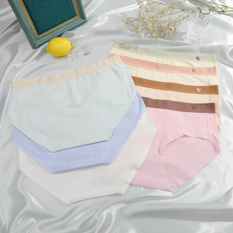 Women's Seamless Cotton Briefs Women Panties Solid Color Breathable Underwear Female Low Waist Soft Lingerie S-XL