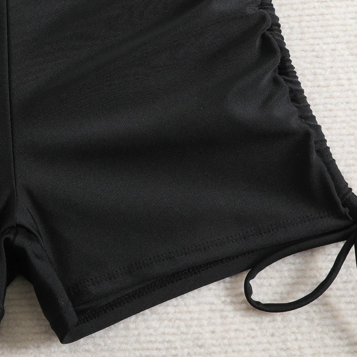 Vintage Black Leopard Print Bikini Set 2025 Women Drawstring Side High Waist Panties Swimsuit Bathing Suit Swimwear Beachwear