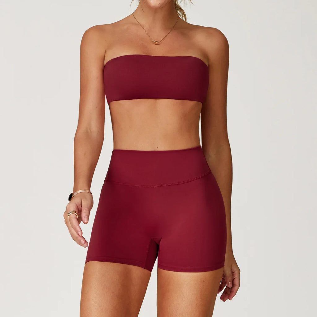 Yoga Set 2PCS Fitness Suit Women's Tracksuit Sportswear Workout Sports Bra High Waist Leggings Gym Clothing Sports Shorts Suits