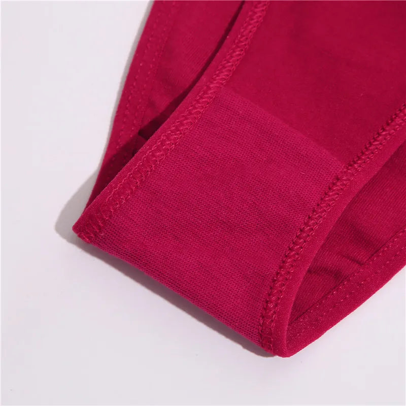 4Pcs/Set Women's Cotton Panties 3Pcs/set Sexy Low Waist Briefs M-2XL Comfortable Underwear Female Soft Color Underpants Lingerie