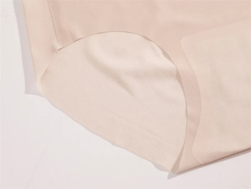 2PCS Seamless Ice Silk Briefs Women's Transparent Panties Sexy Breathable Underwear Female Stretch Erotic Korean Ultra Lingerie