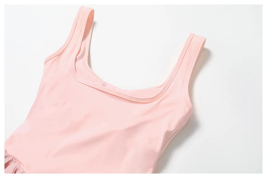 New Yoga Set Fake Two-piece Sports Dress Women's Anti Glare Yoga Jumpsuit Outdoor Running Fitness Tennis Skirt Workout Rompers