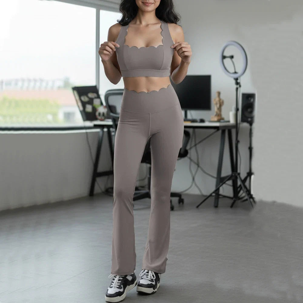 2PCS Pad Women Gym Fitness Yoga Set Squat Proof Fit Legging Running Shorts Sportswear Active Wear Workout Legging Clothes XP292