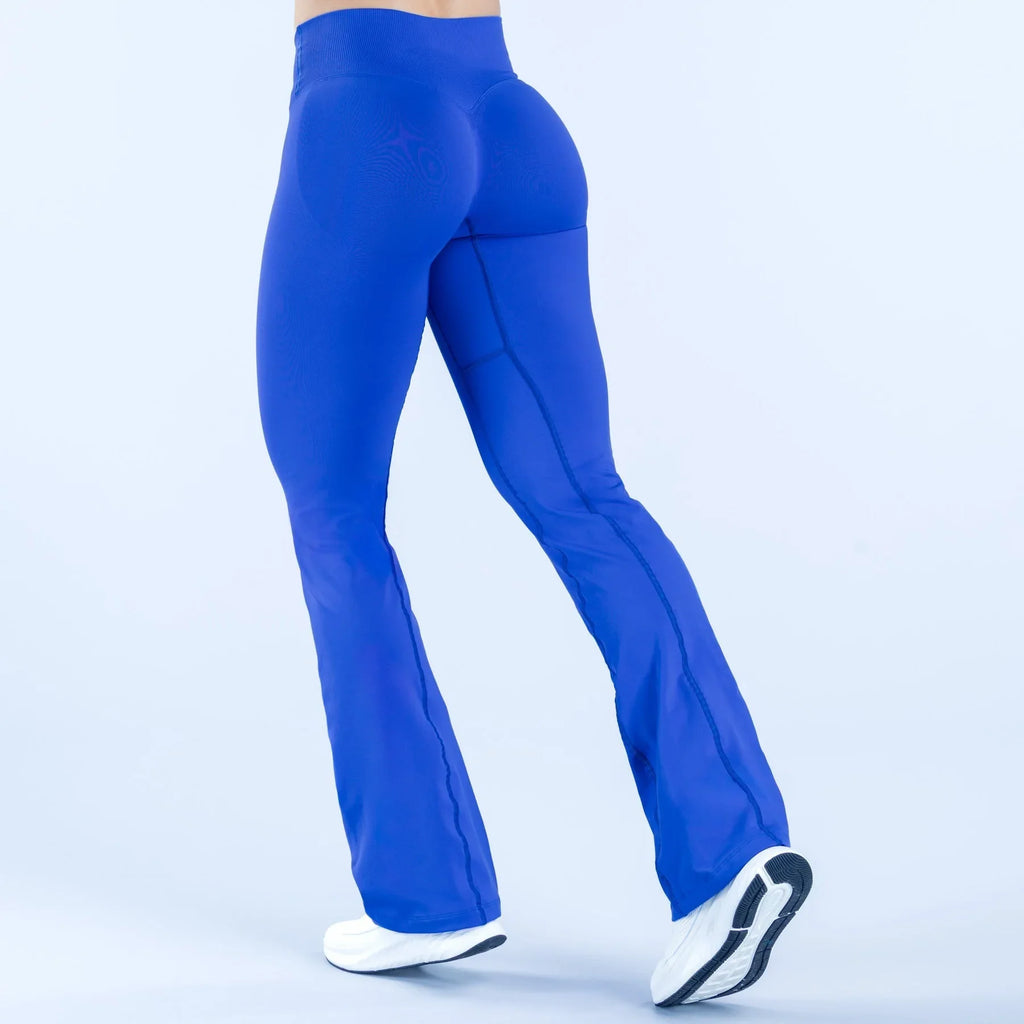 Vision Flares women gym Fashion Yoga flared pants Waist cross Seamless Sports Leggings Fitness Wide-leg Trousers