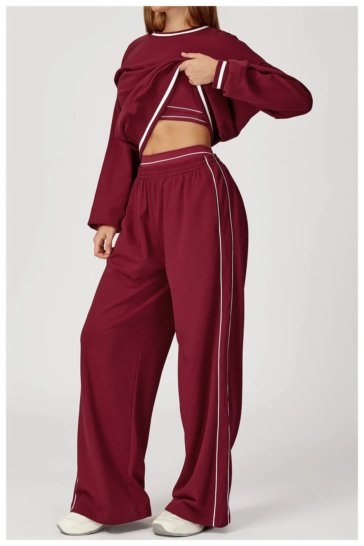 Sports Pants Women Loose High Waist Wide Leg Pants Gym Fitness Yoga Leggings Female Workout Running Cycling Pants Athletic Wear