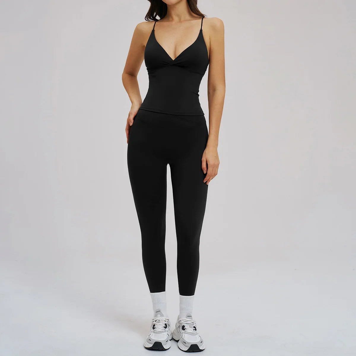 2PCS Yoga Suit Sports Set Women Fitness Quick-Drying Gym Tracksuit Running Nude Feeling Workout Outfit Sport Bra Leggings Suit
