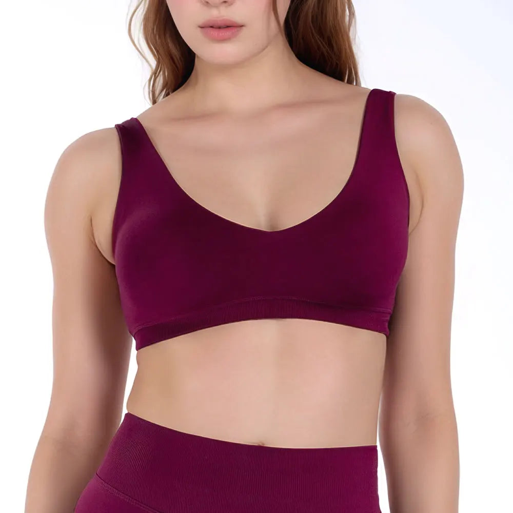 NCLAGEN Impact Scoop Back Bra High Support Yoga Tops Women Push-up Gym Clothes Pilates Sports Underwear Quick Dry Workout Vest