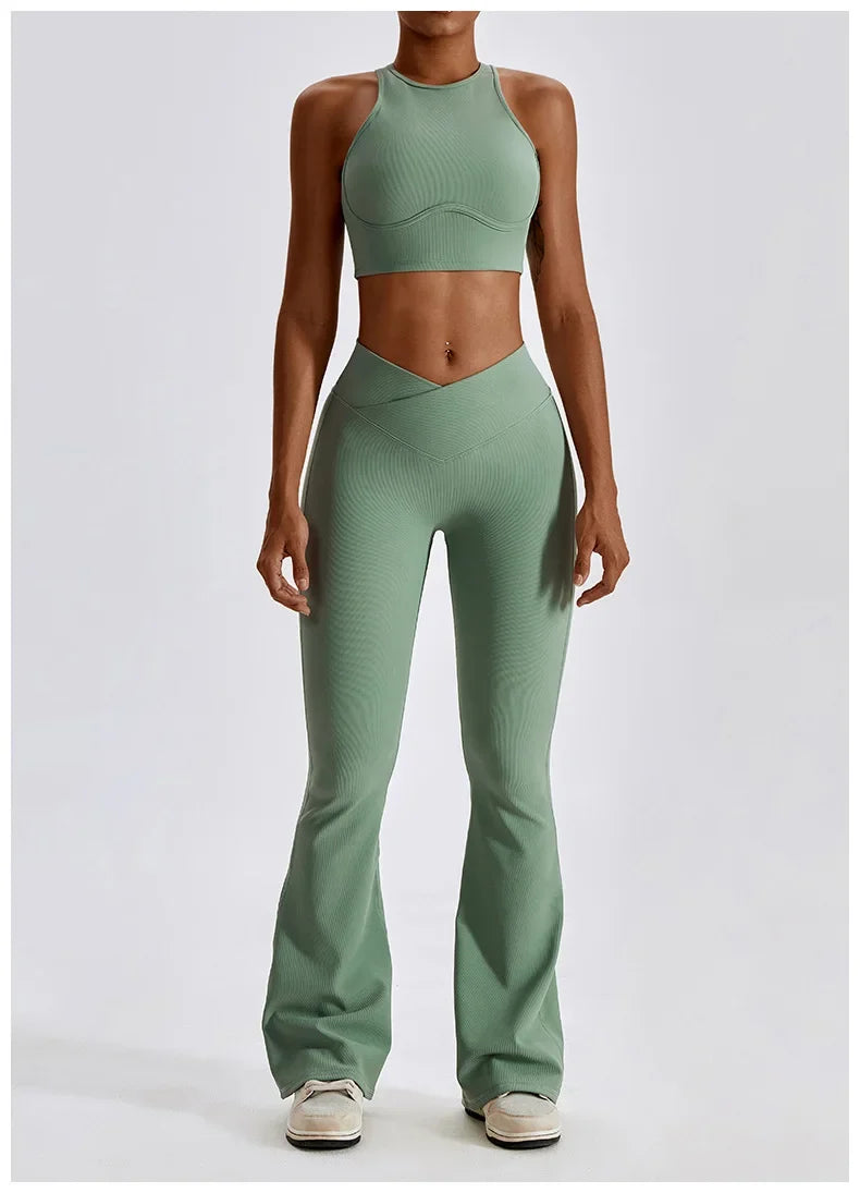 Yoga Set Seamless Women's Sportswear Workout Clothes Athletic Wear Gym Legging Fitness Bra Crop Top Sports Suits High Quality