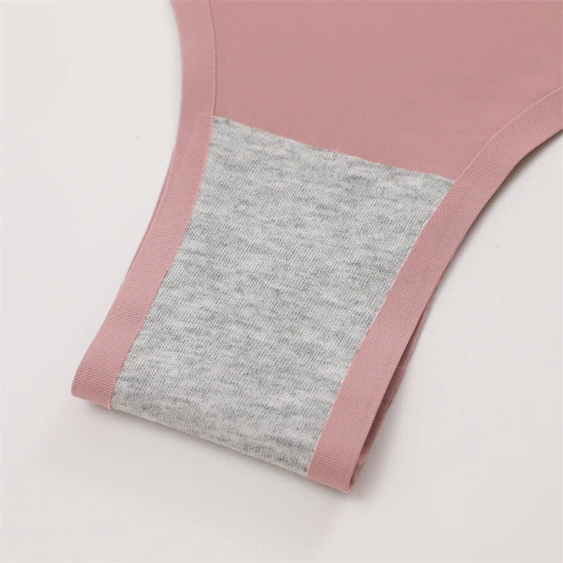 5PCS Seamless Maillard Panties Ultra-thin Brazilian panties Women Ice Silk Underwear Sexy Panty Low Waist G-string Female Solid