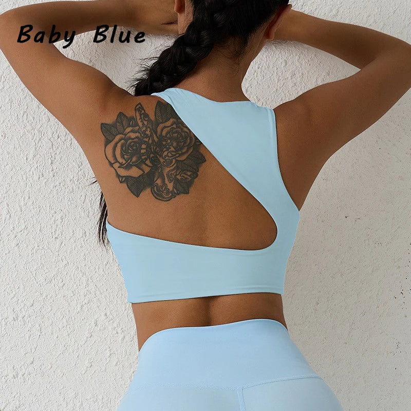 DIAS FIT JOY Nylon Beauty Back Sports Bra Women's Shockproof Yoga Bra Gathering Running Sports Vest