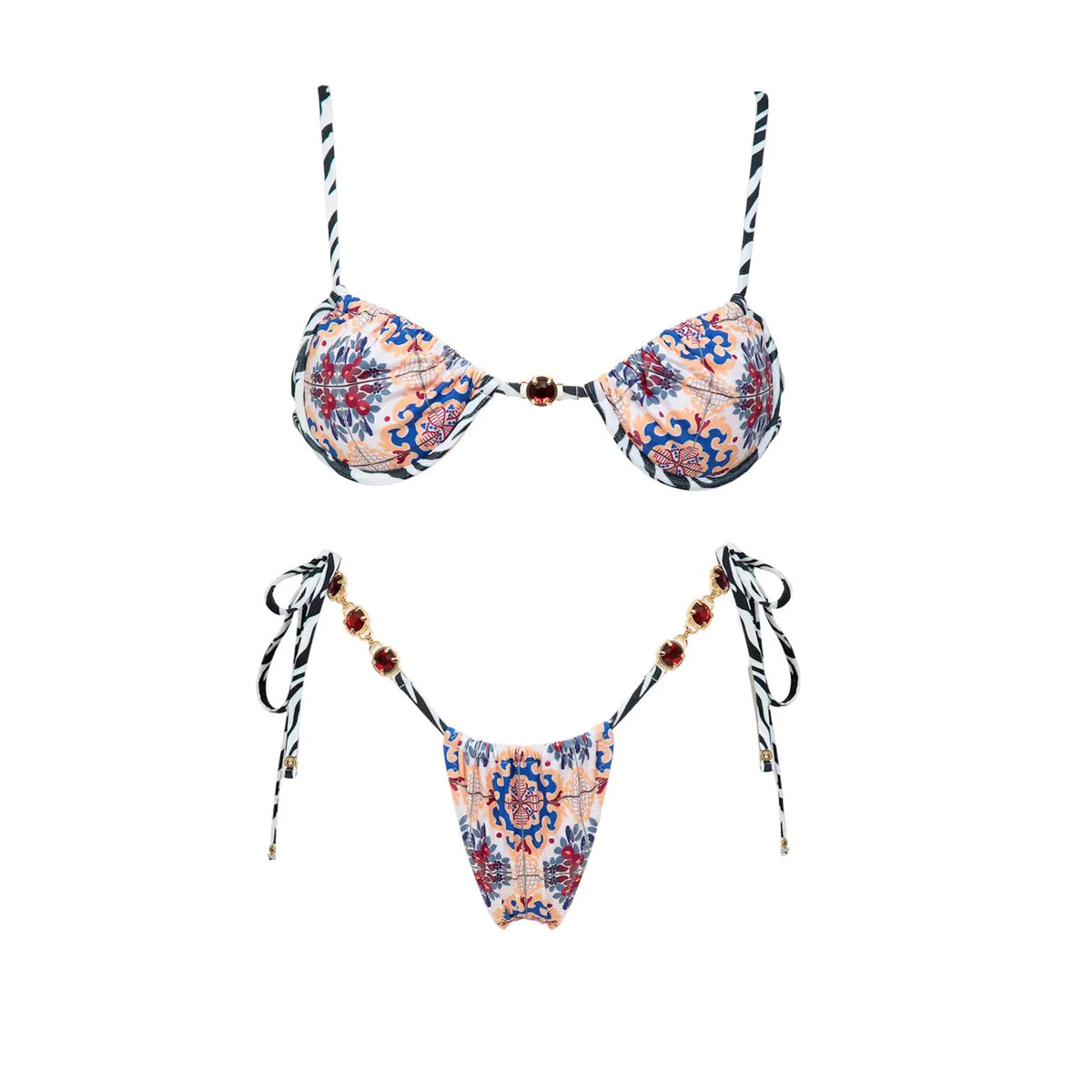 3Pcs Micro Bikinis Sexy Women Swimsuit 2026 New Swimwear Printed Swim Suit Female Bathing Suit Bandeau Biquini Beachwear Sarong