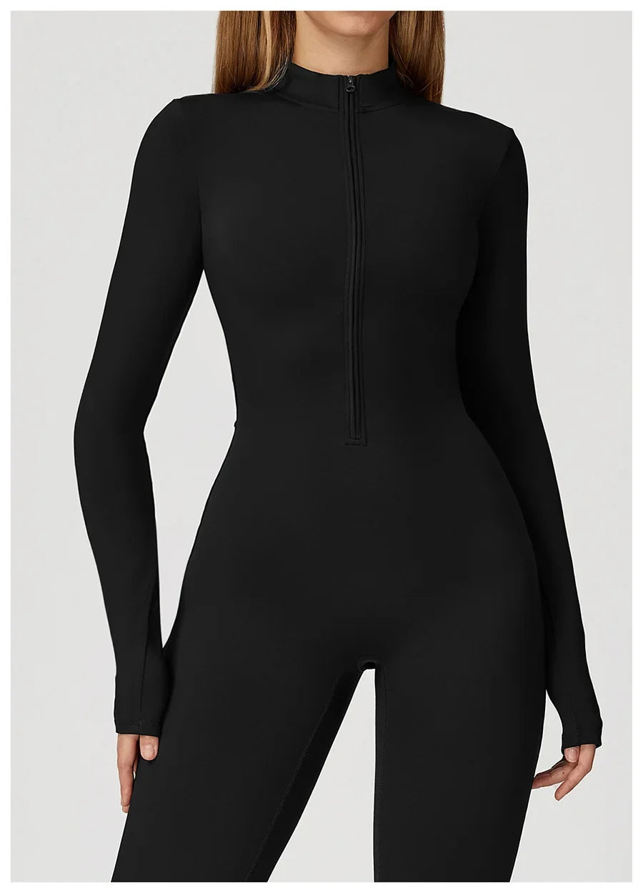 Women's Short Tracksuit Yoga Set One-Piece Jumpsuit Workout Fitness Suit Sportswear Gym Workout Clothes Fitness Stretch Bodysuit