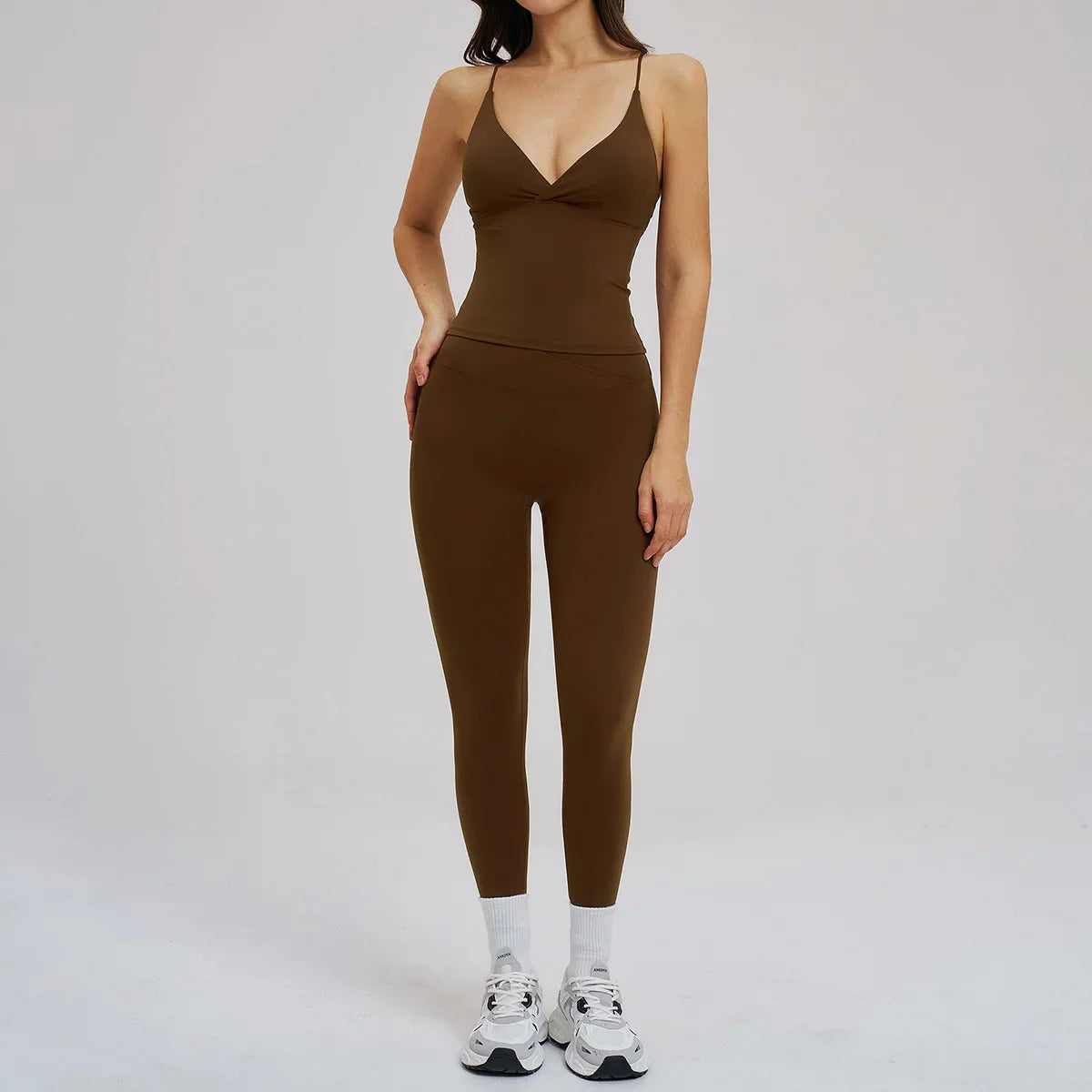 2PCS Yoga Suit Sports Set Women Fitness Quick-Drying Gym Tracksuit Running Nude Feeling Workout Outfit Sport Bra Leggings Suit