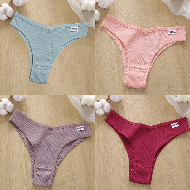 4Pcs/Set Cotton Panties Low Rise Briefs Women Underwear Bikini Ladies Sexy Underpants Female Intimates Girls Lingerie 2022 Hot