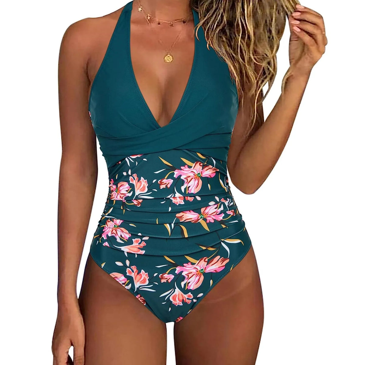 Women's Tight-fitting One-piece Bra Swimsuit Sexy Backless Cross-color Swimsuit Comfortable and Breathable Printing Underwear